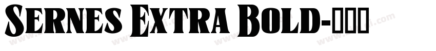 Sernes Extra Bold字体转换